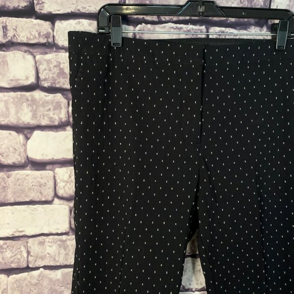 Izod Black & White Ankle Pants Size 14 - Picture 2 of 11